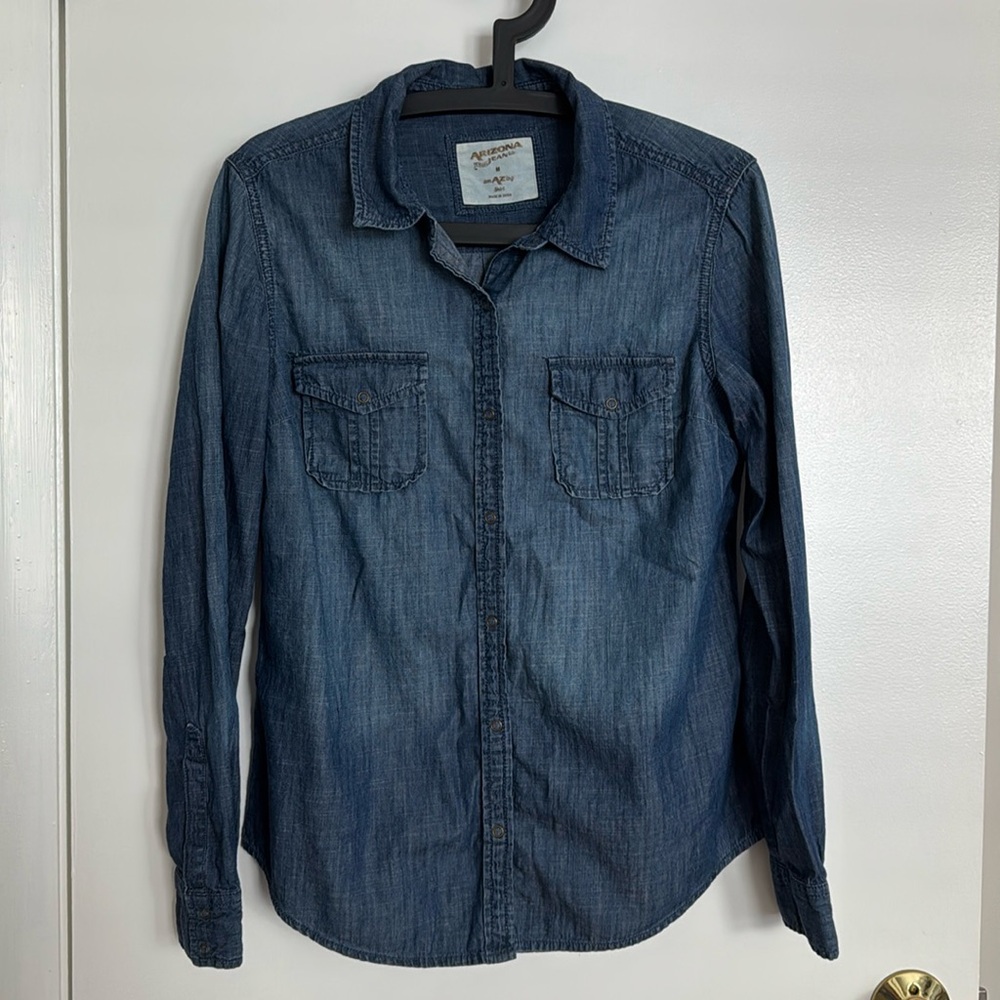 Lightweight Blue Denim Button Up
